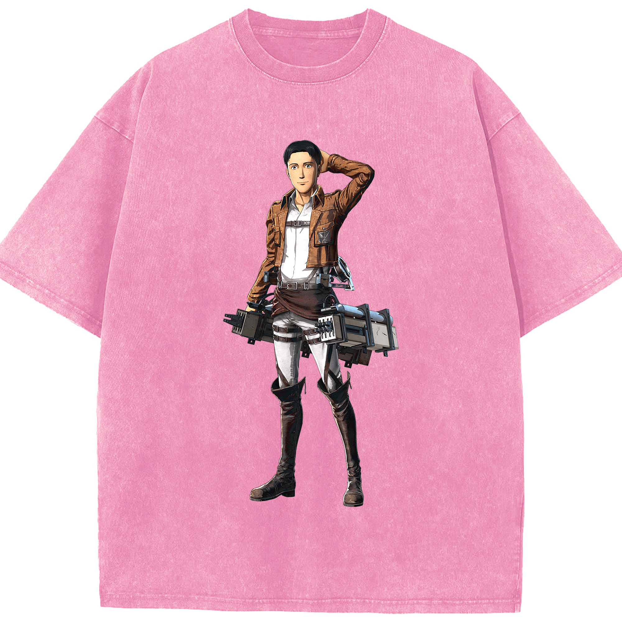 （画像用） 進撃の巨人 Attack on Titan 綿100% ヴィンテージ風 半袖Tシャツ（フロントプリント）